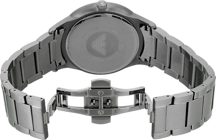 Emporio Armani Renato Quartz Grey Dial Grey Steel Strap Watch For Men - AR11120 - Image 8